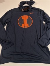 Nike NCAA Illinois Fighting Illini LS Tee Football DJ8177 Men’s Sz S Navy picture