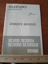 Suzuki Generator SE3000/Se300A/SE3000D/SE300AD Owner's Manual - Used picture