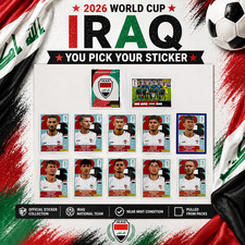 2026 100% Authentic Panini FIFA World Cup Iraq Stickers Pick Team Logo Players picture