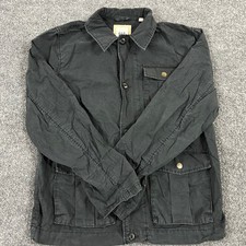 Gap Jacket Mens Size M Black Ripstop Cotton Utility Field Military Workwear picture