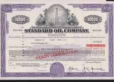 $10,000 Standard Oil Company Bond Stock Certificate Exxon Purple picture
