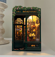 FULLY ASSEMBLED BOOK NOOK Owl Bookstore Cutebee (Batteries not included picture