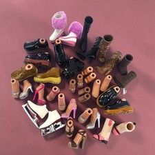 MGA Bratz Doll Shoe Lot 19 Pair High & Low Heels Sandles Boots Feet Ice Skates picture