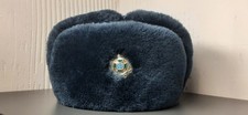 Ukrainian Army officer's ushanka-style peaked cap + cockade, size 58 (or L). picture