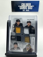 2024-25 UD Ult Collection - Ultimate Quad Materials Pastrank/Marchand/McAvoy/Swa picture