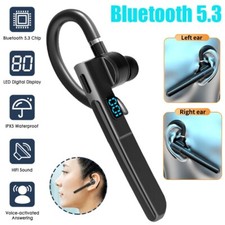 Trucker Wireless Bluetooth Earpiece Headset Dual Mic Earbud Noise Cancelling US picture