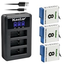 Kastar 3-Pack Battery + Triple Charger for Gopro HERO8 & HERO7 & HERO6 AJDBD-001 picture