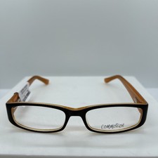 NEW COMMOTION BRAZE BROWN/ORANGE EYEGLASS NO CASE 52/16/130 : B189 picture