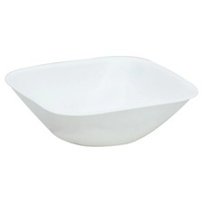 Corelle Square Pure White 22 oz Cereal Bowls – Set of 6, Chip‑Resistant Glass picture