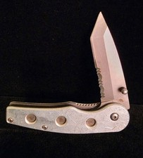 Vintage CRKT M16-10KS Folding Pocket Knife Tanto Combo Serrated Stainless Steel picture