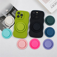 For iPhone 12-17 Magsafe Magnetic Solid Color Pop-Up Socket Grip Stand Holder picture