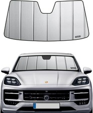 Sunshade for Porsche Cayenne 2004-2018, Premium Grey Leather Windshield Cover picture