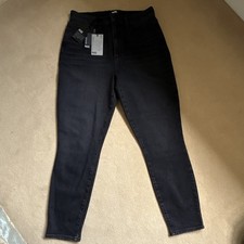 Paige Women’s Straight Dark Wash Blue Denim Jeans BNWT Size 31 Zip 5-Pocket picture