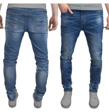 Mens Regular Fit Jeans 100% Denim Pants Relaxed Straight Casual Designer Jeans picture