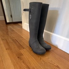 Kamik Unisex US 9 Knee High Gray Rubber Rain Boots Round Toe Buckle picture