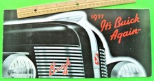 1937 BUICK HUGE PRESTIGE 36-pg COLOR CATALOG Brochure PHAETONS Limited ETC Xlnt picture