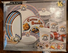 VINTAGE ONEIDACRAFT SUNRISE DINER STONEWARE 16 PIECE DINNERWARE SET SERVICE FOR picture