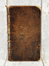 1740s Antique French Sermon Book Secret Safe Hollow Book Leather 18th Century picture