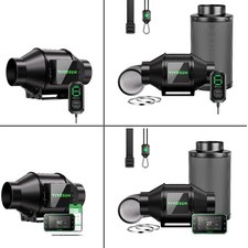 VIVOSUN AeroZesh G4/G6/G8 Inline Duct Fan Smart Ventilation System For Grow Tent picture