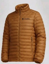Mens Columbia Woodrose Crest 650 DOWN & OMNI HEAT Puffer JACKET Sz XL Camel picture