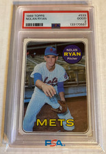 1969 Topps #533 Nolan Ryan PSA 2 picture