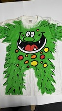 Rare Vintage 90s McDonald's Fry Guy Monster All Over Print T-Shirt picture