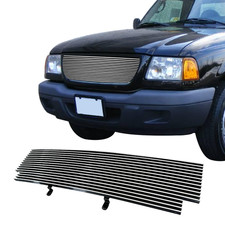 Fits 2001-03 Ford Ranger XLT XL 2WD Aluminum Chrome Billet Grille Insert Replace picture
