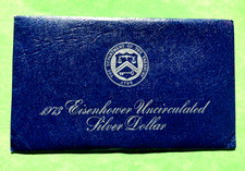 1973-S Eisenhower Silver Dollar Uncirculated 40% Silver Blue Pack OGP w/ Insert picture