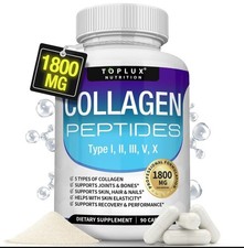 Toplux 5-Type Collagen Peptides Complex 1800mg Dietary Supplement picture