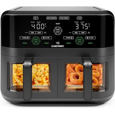 CHEFMAN 6 Quart Dual Basket Air Fryer Oven with Easy 6 Quart, Black, Gray picture