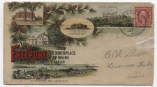 1910 Freeport ME color civic ad cover [6436.10] picture