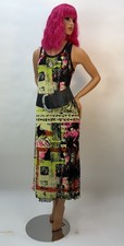 Noun Paris Dress XL Made in France Vintage Y2K Asian Dragon Graphic Print NWOT picture