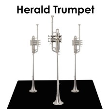 Flag Trumpet BB PITCH Shinning NICKEL With case super HARD CASE HERALD TRUMPET picture