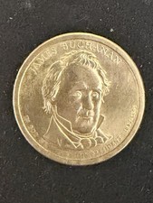 RARE Antique James Buchanan $1 Dollar Coin 1857-1861 - 2010 D - 15th President picture