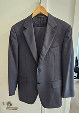 Canali Suit 38R Black 100% Pure Wool picture