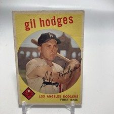 Gil Hodges 1959 Topps Baseball Card #270 Condition picture