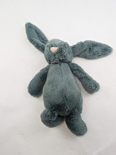 Jellycat Dusky Blue Bunny Plush Bashful Medium Retired London Stuffed Toy 12” picture