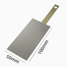 50 x 100mm Ruthenium-Iridium Titanium Electrode Coating , Anode Ti Mesh Plate picture