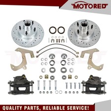 For 49-54 Chevy Car/53-62 Corvette Disc Brake Conversion Kit FR Drilled&slotted picture