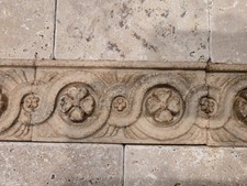 Italian tile border Looks Like Travertine Ivory Chiaro Tumbled Stone Marble Look picture