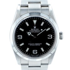 Rolex Explorer 114270 Stainless Steel Black Arabic Dial Oyster Band Watch 36mm picture