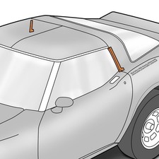 Weatherstrip Seals for 1978-82 C3 Corvette Coupe Latex Window Rear Verticals Kit picture