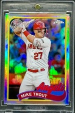 Mike Trout RARE  REFRACTOR  INVESTMENT CARD TOPPS CHROME ANGELS MVP MINT picture