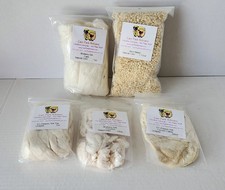 Carr Park Artisans Silk & Wool Fiber Lot Mulberry Eri Cocoon Felting Spin picture