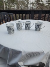 4 DISNEY Mickey Minnie Mouse Sketch Book Coffee Mug Black & White Drawings 12oz  picture