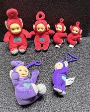 TELETUBBIES PO, TINKY-WINKY, HUGE LOOSE LOT OF 6 PLUSH, 1998-2000, VARIETY picture