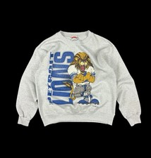 Detroit Lions VTG 90s 1994 Double Sided Sweatshirt THRASHED M picture
