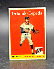 1958 Topps #343 Orlando Cepeda RC HOF VG-EX/EX SHARP TOUGH SEE SF Giants picture