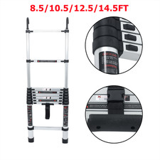 8.5/10.5/12.5/14.5 FT Telescoping Ladder Extension Folding Ladders With Hooks picture