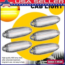 1-10xClear Amber LED Raised Roof Marker Lights For Freightliner Cascadia 2008-21 picture